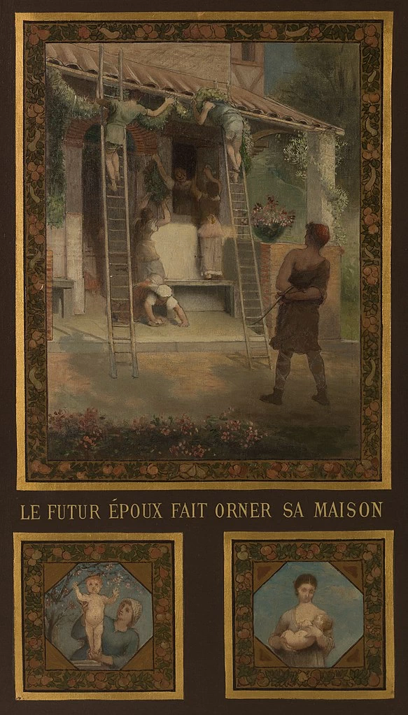Bozzetto per il municpio di Parigi. Evocazioni matrimoniali - Musée des Beaux, Arts de la ville de Paris, dettaglio 3